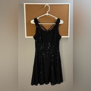 Black Sequins Dress